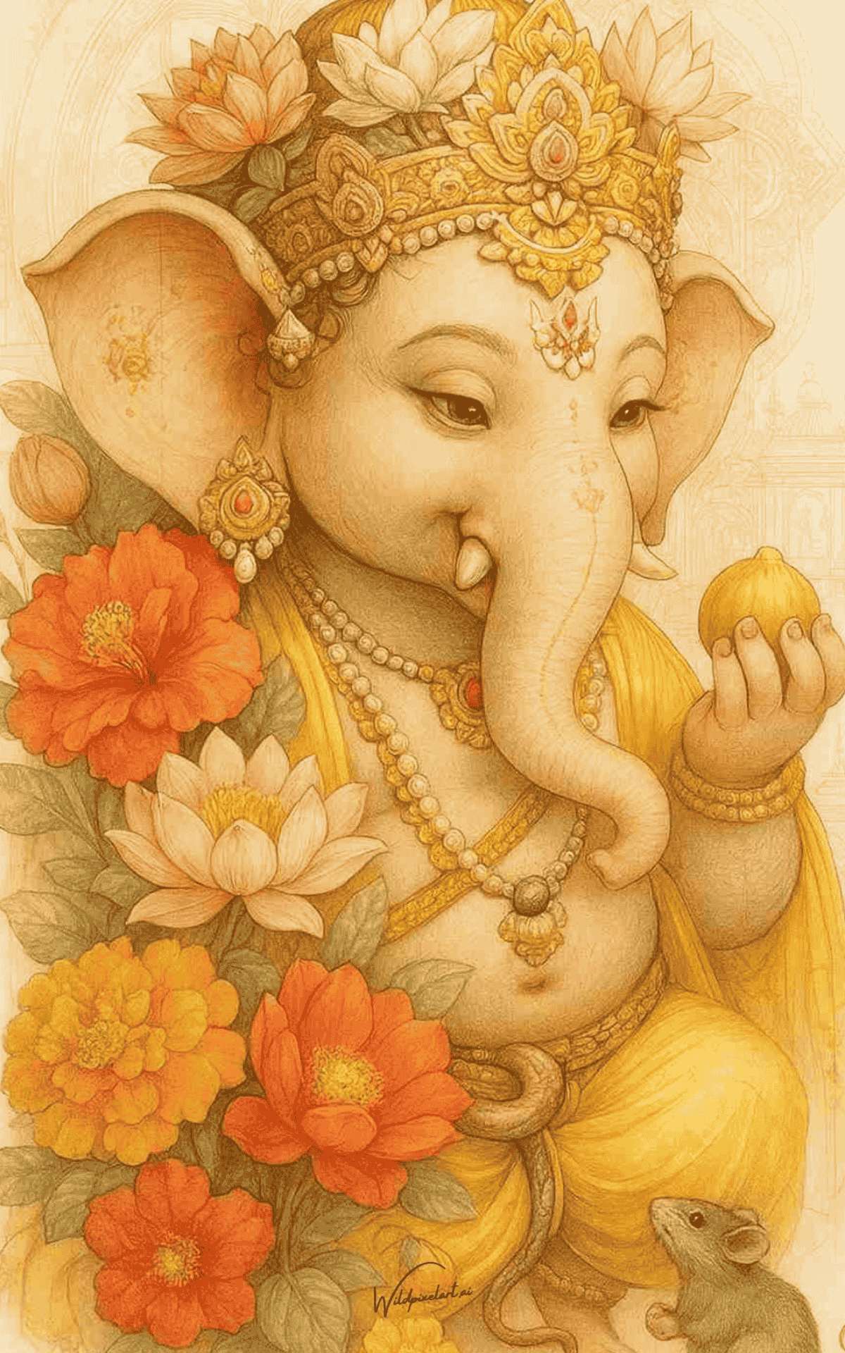 Ganesha mythology AI art